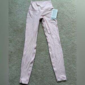 NEW Women’s Lululemon Athletica Light Pink High-Rise Leggings pant NWT size 4